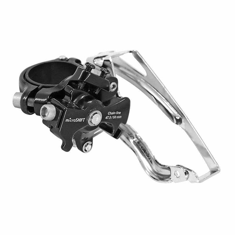 Dérailleur VTT avant Microshift 7-8V à collier 34,9 pour triple plateau 48x38x28 tirage haut-bas - vue 3