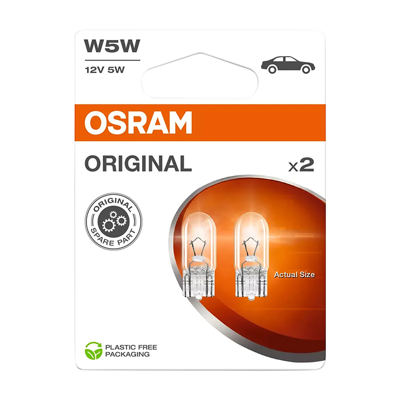 Ampoule W5W 12V 5W Osram blanc feu de position blister de 2 - vue 3