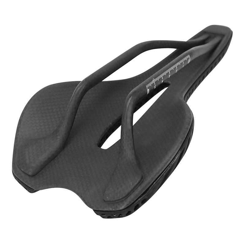 Selle 3D carbone T803 noir ouverte 245X143 rail carbone 165g Newton - vue 5