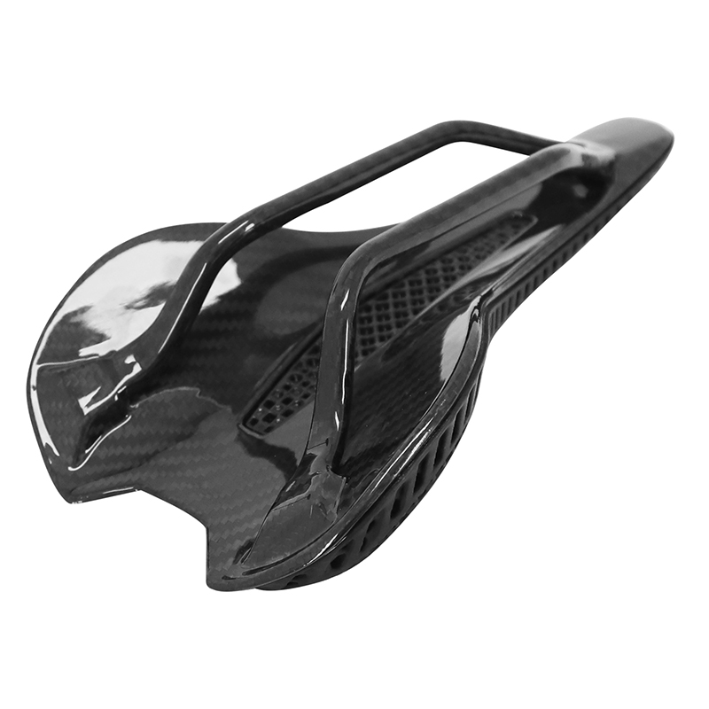 Selle 3D carbone T804 noir 265x143 rail carbone brillant 213G Newton - vue 5