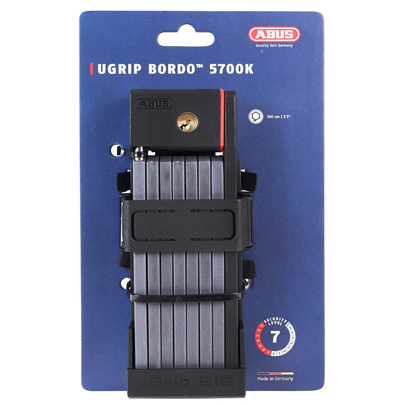 Antivol vélo Abus Bordo Big Ugrip 5700 100 cm noir avec support SH - vue 5