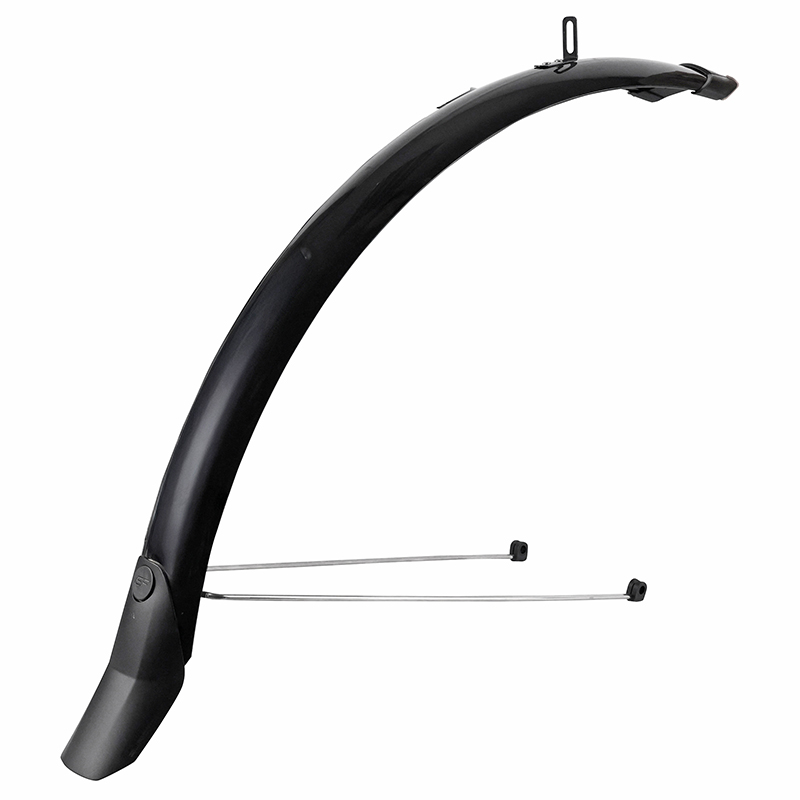 Garde-boue City VTC tringles 28'' Eurofender Lampo 58 mm noir (paire) avec fixation classic tringles argent - vue 2