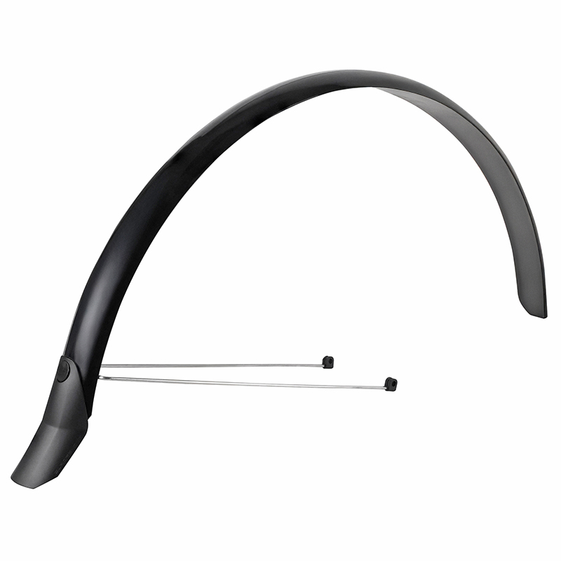 Garde-boue City VTC tringles 28'' Eurofender Lampo 58 mm noir (paire) avec fixation classic tringles argent - vue 3