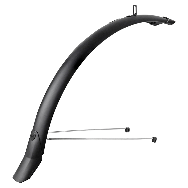 Garde-boue City-VTC tringles 28'' Eurofender Lampo 58 mm noir mat (paire) avec fixation classic tringles argent - vue 2