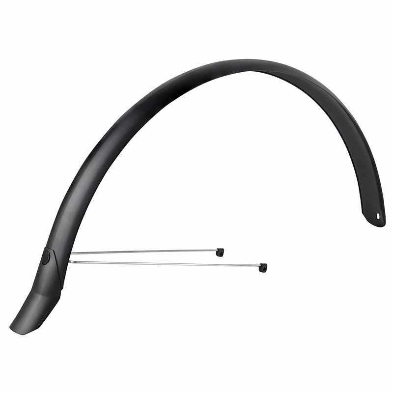 Garde-boue City-VTC tringles 28'' Eurofender Lampo 58 mm noir mat (paire) avec fixation classic tringles argent - vue 3