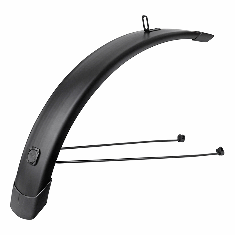 Garde-boue tringles 20" Eurofender Tempo Square 72 mm noir mat (paire) avec fixation doubles tringles amovibles - vue 2