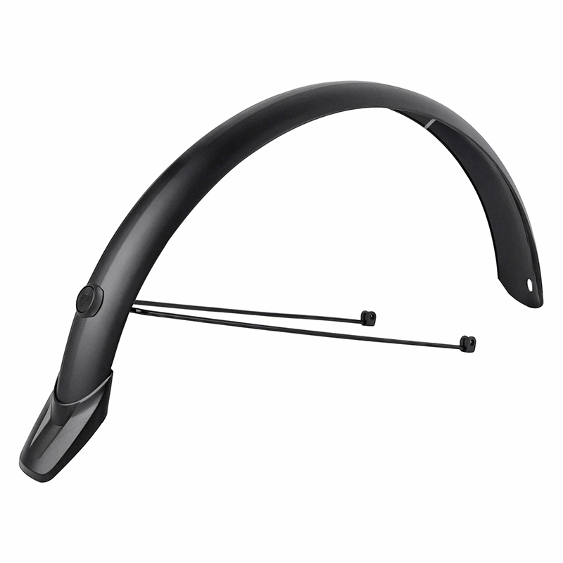 Garde-boue tringles 20'' Eurofender Tempo arrondi 58 mm noir mat paire - vue 3