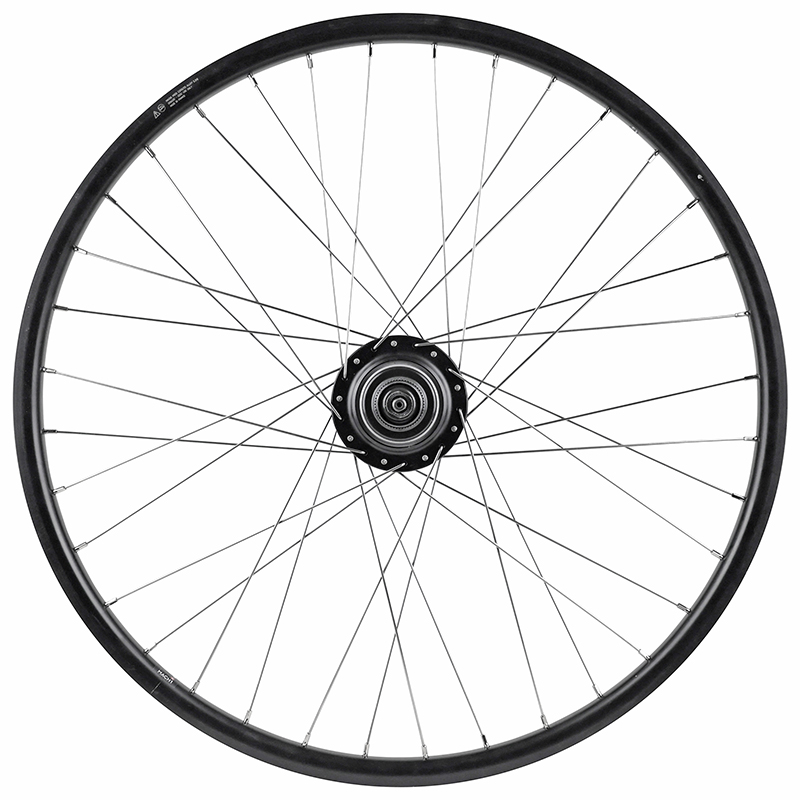 Roue city disque arrière 26" moyeu Nexus 7V Centerlock noir jante 19C 36 rayons - vue 2