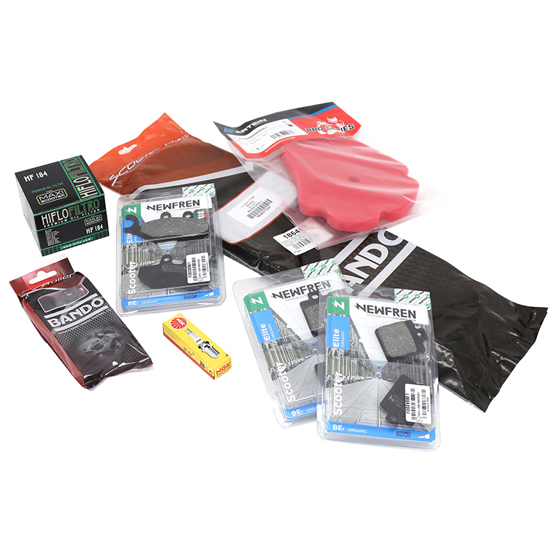 Kit entretien maxiscooter Piaggio 400 MP3 2007-2013 plaquettes organiques 8 pièces Sélection P2R Premium - vue 2