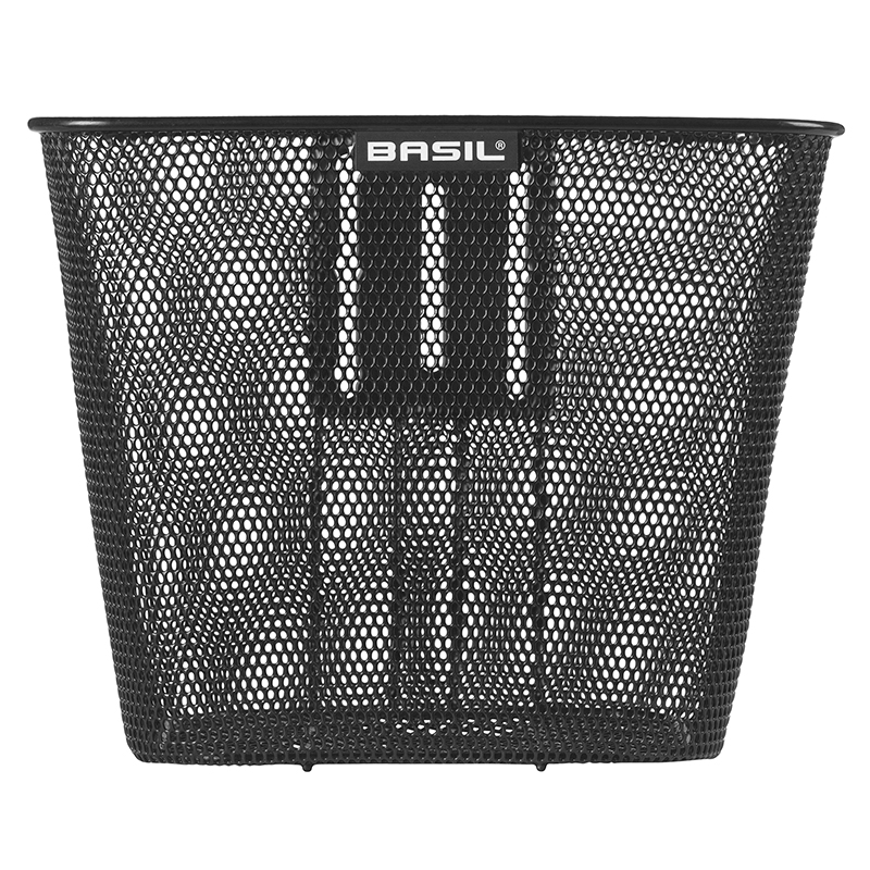 Panier avant acier nid d'abeille Basil Bilbao noir 22x26x27 cm avec fixation potence plongeur - vue 3