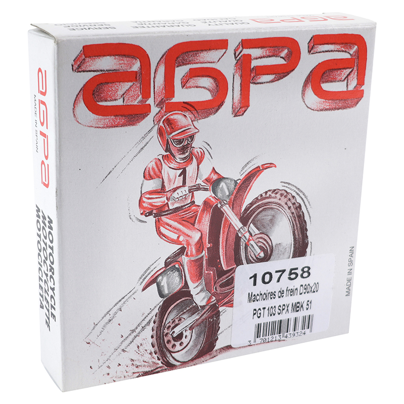 Mâchoire de frein cyclo adaptable Peugeot 103 SPX - MBK 51 av et ar 90x20 mm - Sélection P2R (paire) - vue 3