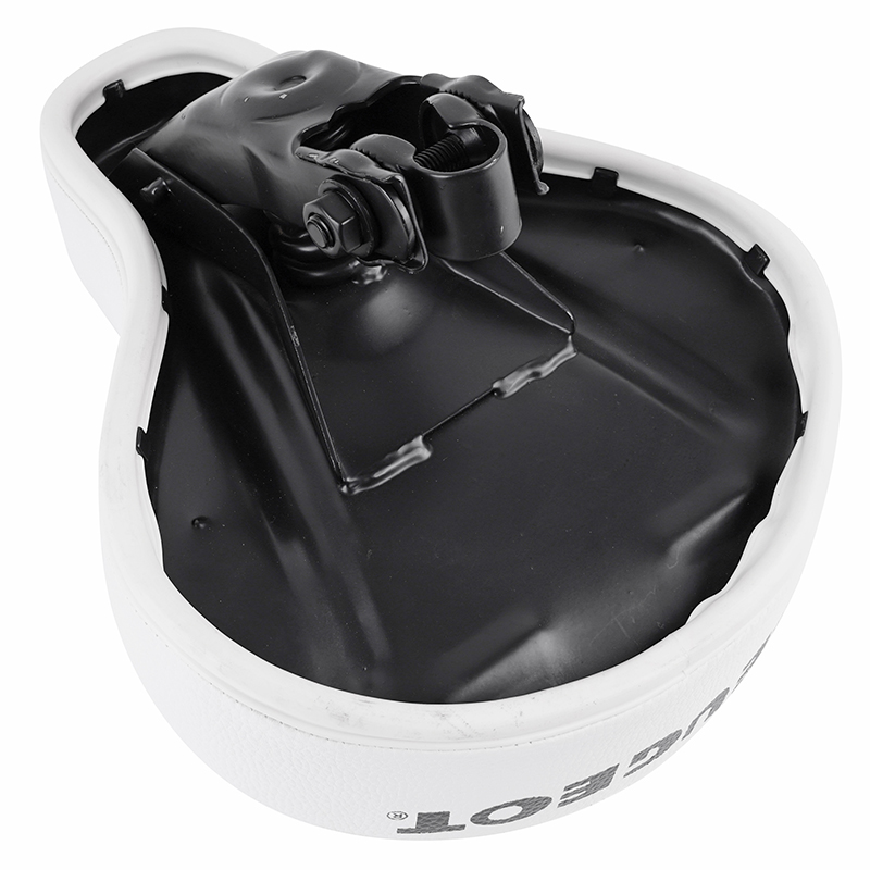 Selle cyclo adaptable Peugeot 103 blanc avec sérigraphie Sélection P2R - vue 3