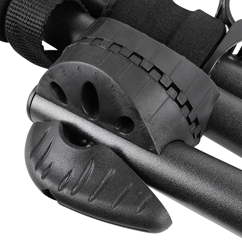 Porte velo de coffre Mottez athena high 3 sangles rehausse pour 3 velos - fabrication francaise homologue ce - charge maxi 45KGS (produit 100% monte haut de gamme) - vue 2