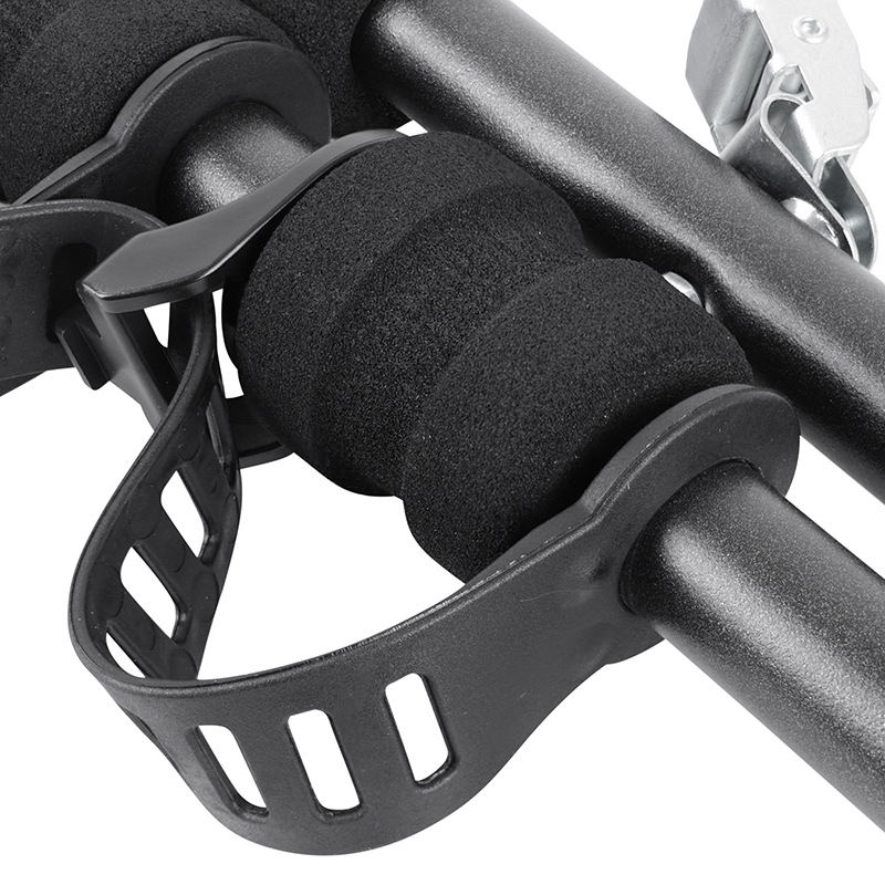 Porte velo de coffre Mottez athena high 3 sangles rehausse pour 3 velos - fabrication francaise homologue ce - charge maxi 45KGS (produit 100% monte haut de gamme) - vue 3
