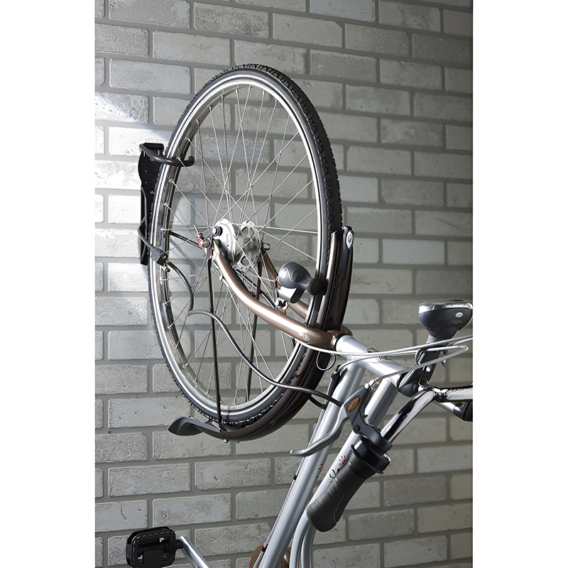 Présentoir-support vélo mural MOTTEZ pour 1 vélo à crochet avec système antivol max 25 kg - vue 4