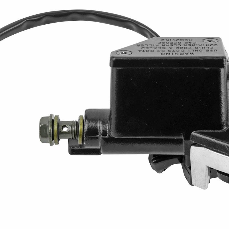 Maitre cylindre de frein scoot adaptable sym 50-125 symphony s 2010+2014, 50 fiddle 3, JET14 - peugeot 50-125 tweet 2010+2019 noir-argent gauche -P2R - vue 3