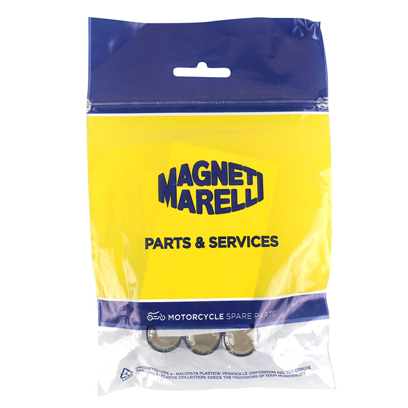 Galet-rouleau maxiscooter Magneti Marelli 19x17 8,5g (x6) pour Piaggio 125 Beverly, Fly, Liberty, MP3, Yourban, Vespa LX et GTS, X10, X9, X8, X7, X-Evo, Aprilia 125 Sportcity, Scarabeo - vue 2