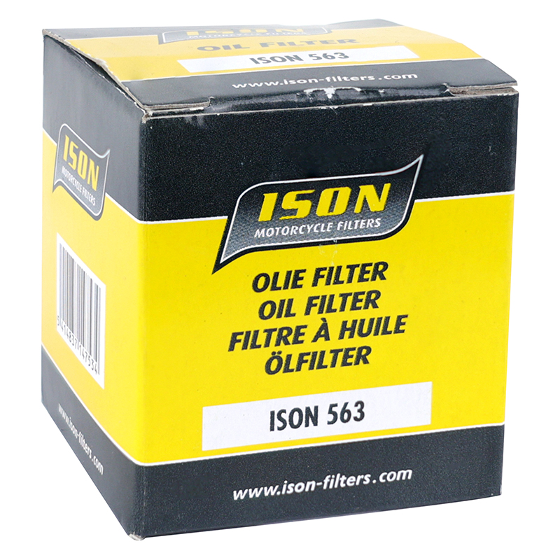 Filtre a huile moto adaptable aprilia 125 RS4 2011+, SX 2019+ - husqvarna 250 TC 2008+, 250 TE 2008+2009, 450 SM 2008+2010, 510 SMR 2008+2010, 630 SMR 2010+ (45X49MM) (equivalent HF563) -Ison 563 - vue 3