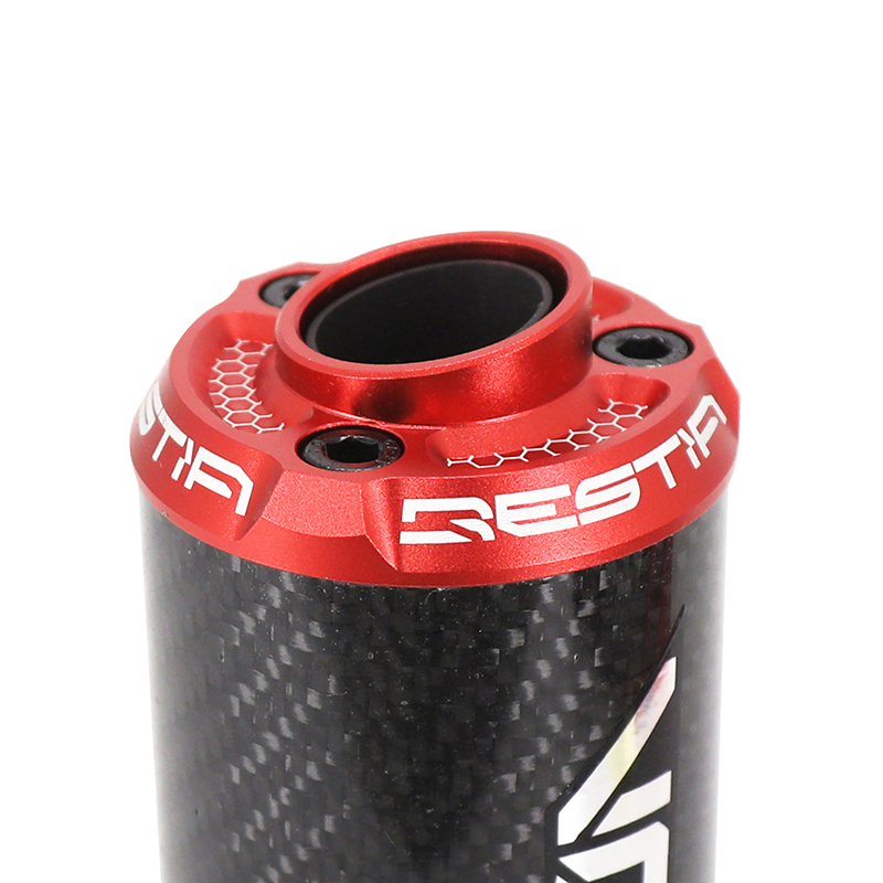 Silencieux VOCA Racing 50 à boîte Voca Evo Bestia RD30400 carbone embout anodisé rouge pour Rookie, Chromed, SCR, MK, Barikit - vue 2