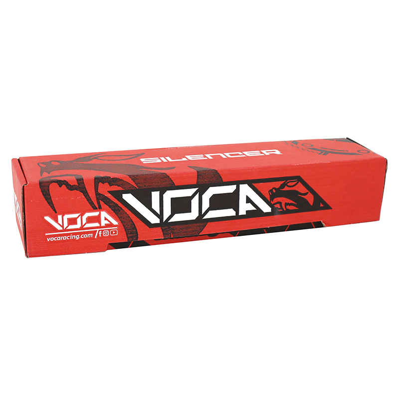 Silencieux VOCA Racing 50 à boîte Voca Evo Bestia RD30400 carbone embout anodisé rouge pour Rookie, Chromed, SCR, MK, Barikit - vue 4