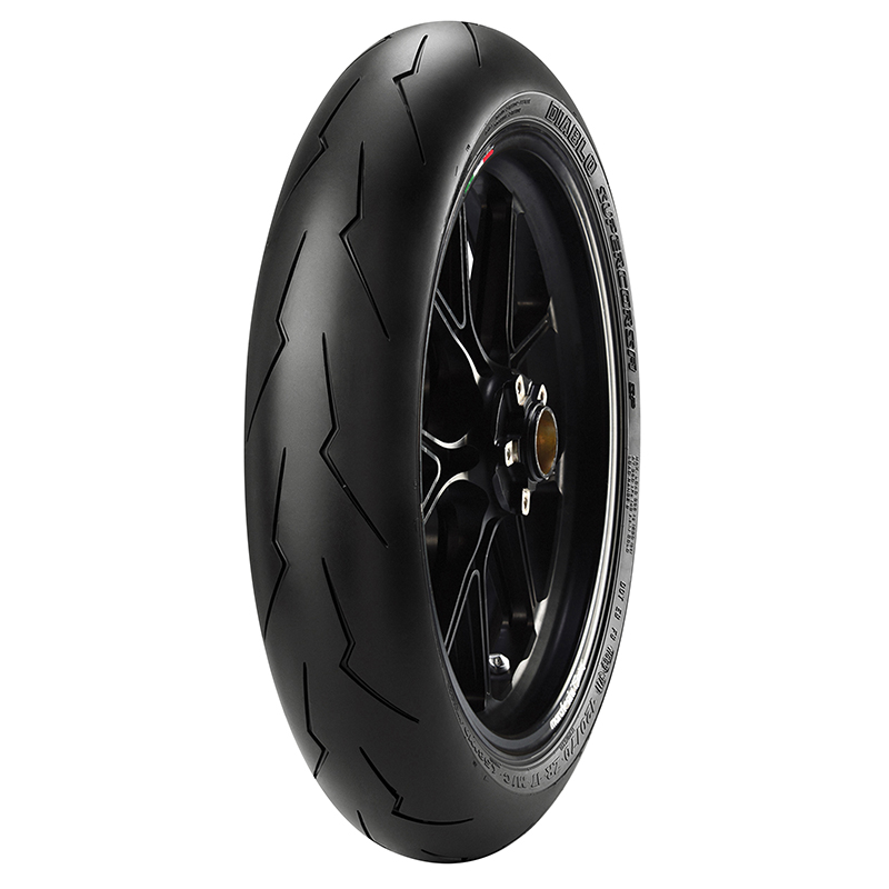 Pack train de pneus moto Pirelli Diablo Supercorsa V2 SC2 120-70-17 + 200-55-17 - vue 2