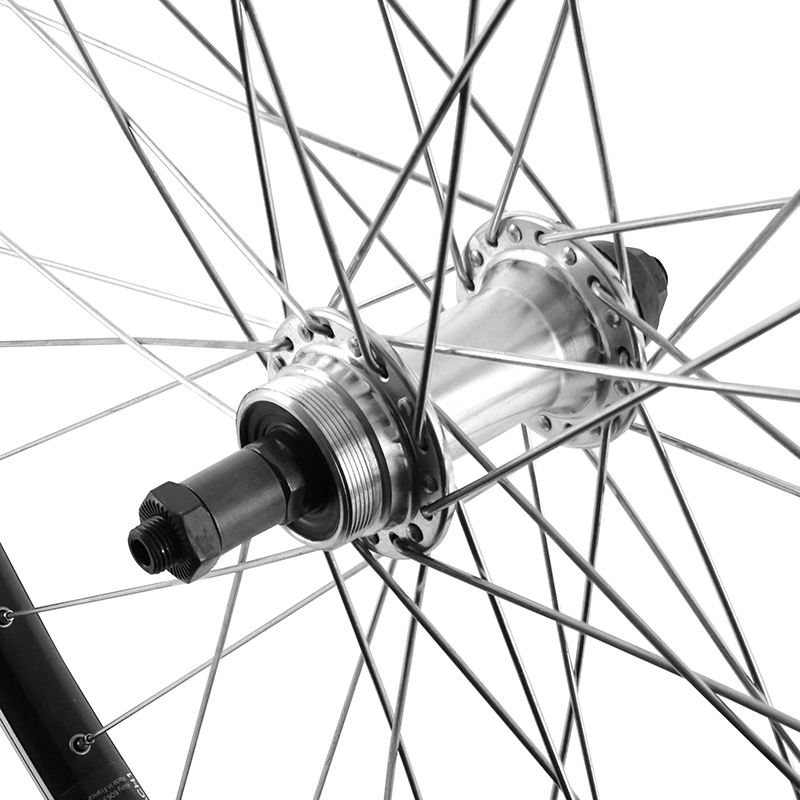 Roue VTC VAE arrière 700 28" aluminium moyeu roue libre 7-6-5V 36 rayons jante 21C VELOX - vue 3
