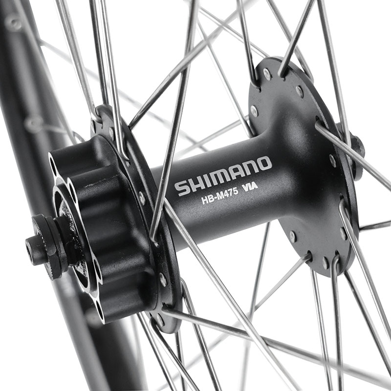 Roue VTT Velox Kargo L avant 27,5" disque blocage moyeu Shimano Deore M475 noir - vue 3