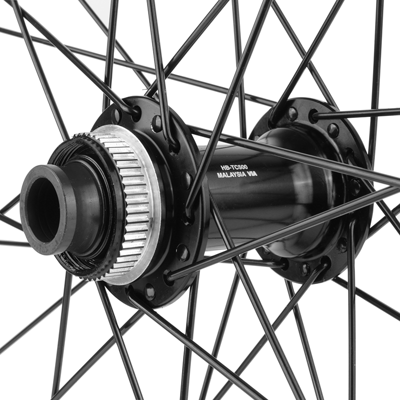 Roue avant VTC cargo VAE 700x35 28" Velox Kargo L Shimano Deore M475 centerlock axe traversant renforcée - vue 3