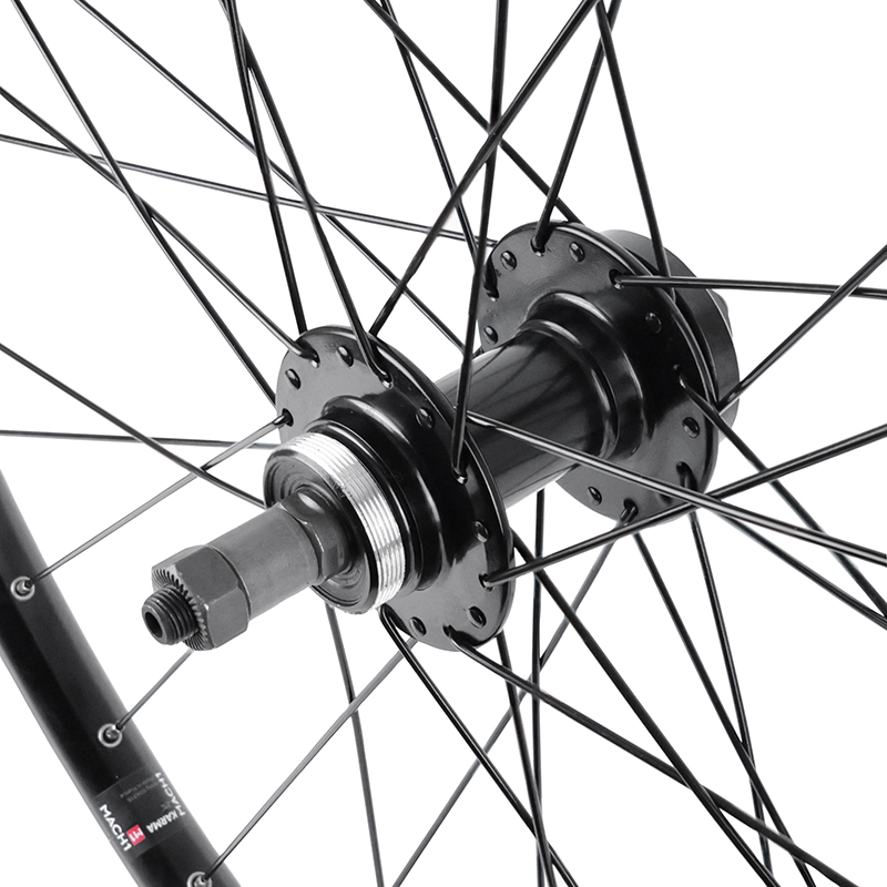 Roue VTT disque blocage 27.5" karma arriere noir moyeu Velox disque 6 trous roue libre type shimano 7-6-5V compatible vae jante 21C 32 rayons -poids max 150 KG - vue 3