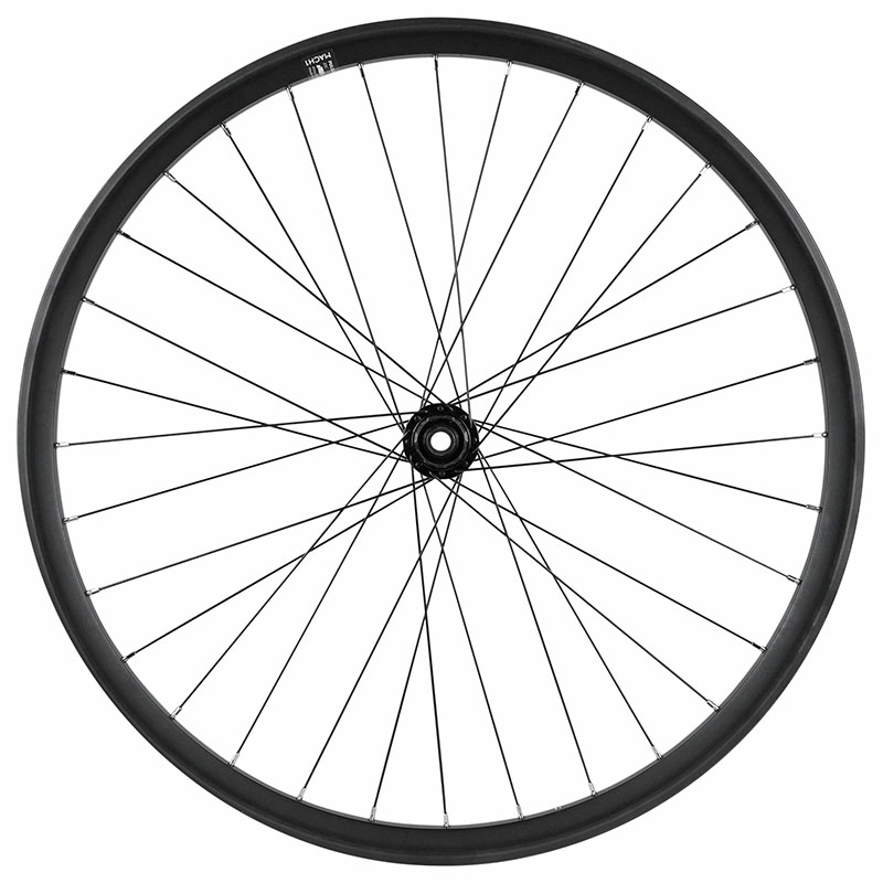 Roue VTT disque 27.5" arriere MACH1 pulse 23 arriere noir moyeu shimano RS470 GRX centerlock tubeless ready axe traversant 12-142 cassette 12-11-10V. jante 23C 32 rayons -poids max 150 KG - vue 2