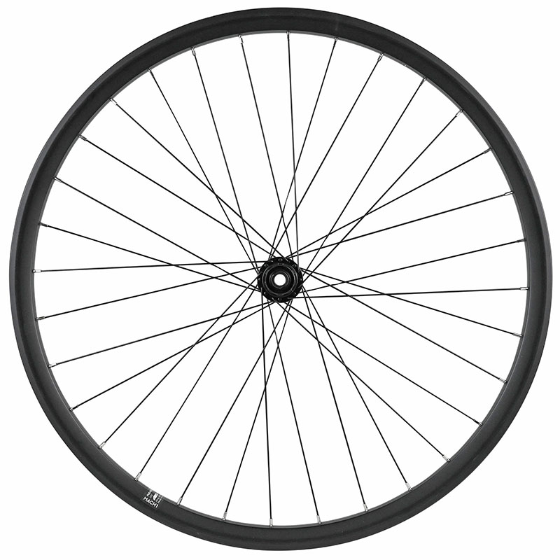 Roue gravel - route disque 700 pulse 23 double paroi arriere cassette 12-11-10V moyeu shimano RS470 GRX centerlock tubeless ready axe traversant 12-142 noir jante 23C 32 rayons -poids max 150 KG - vue 2