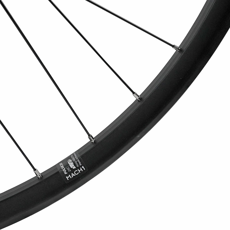 Roue gravel - route disque 700 pulse 23 double paroi arriere cassette 12-11-10V moyeu shimano RS470 GRX centerlock tubeless ready axe traversant 12-142 noir jante 23C 32 rayons -poids max 150 KG - vue 4