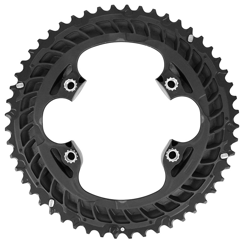 Plateau route 4BRA d.110 pour Shimano 105 R7100 origine 52DTS exterieur 12V. noir - vue 2
