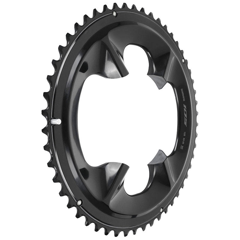 Plateau route 4BRA d.110 pour Shimano 105 R7100 origine 52DTS exterieur 12V. noir - vue 3