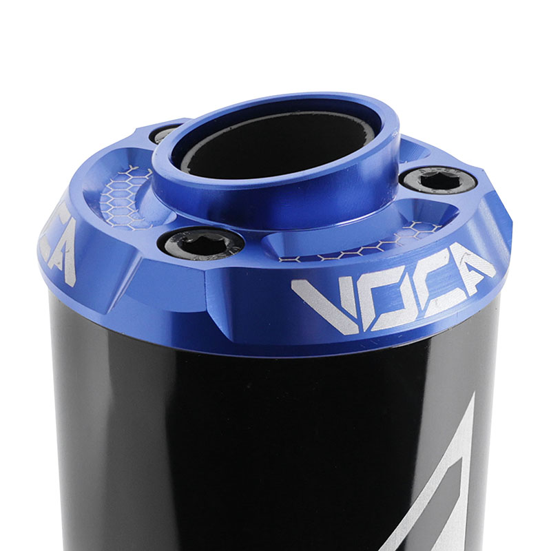 Silencieux VOCA Racing 50 à boîte Bestia RD30400 noir embout anodisé bleu pour Rookie Chromed SCR MK Barikit - vue 2