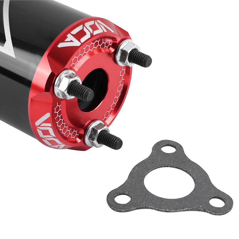 Silencieux VOCA Racing 50 à boîte RD30400 noir embout anodisé rouge pour Rookie, Chromed, SCR, MK, Barikit - vue 3