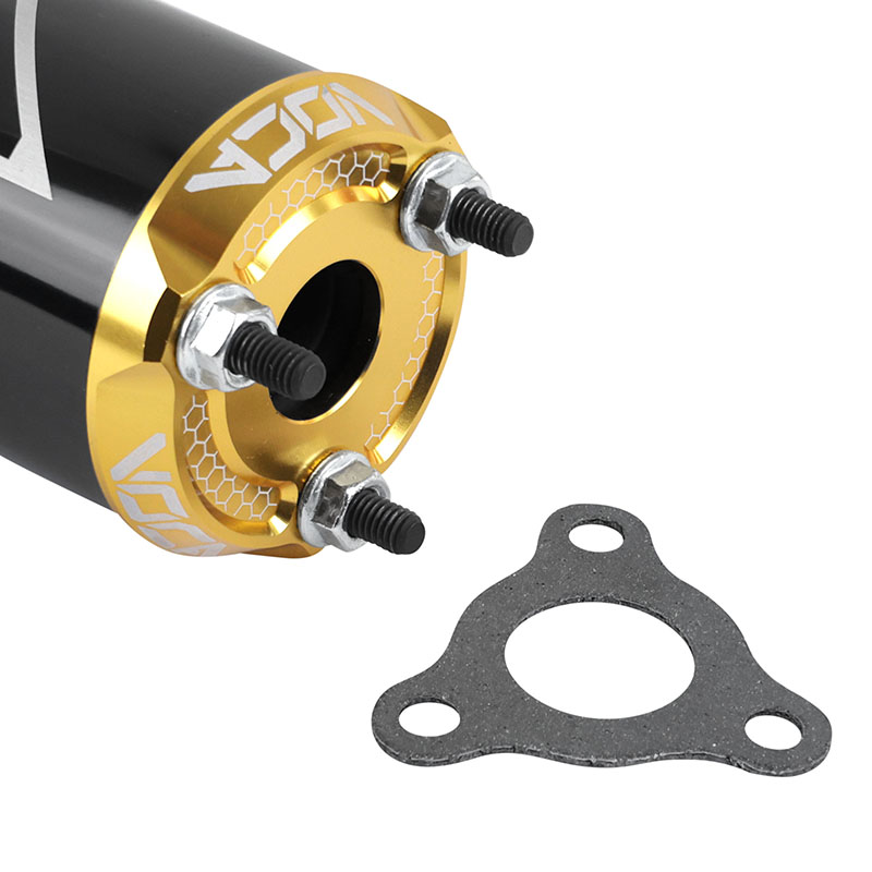 Silencieux VOCA Racing 50 à boîte Bestia RD30400 noir embout anodisé or - vue 3
