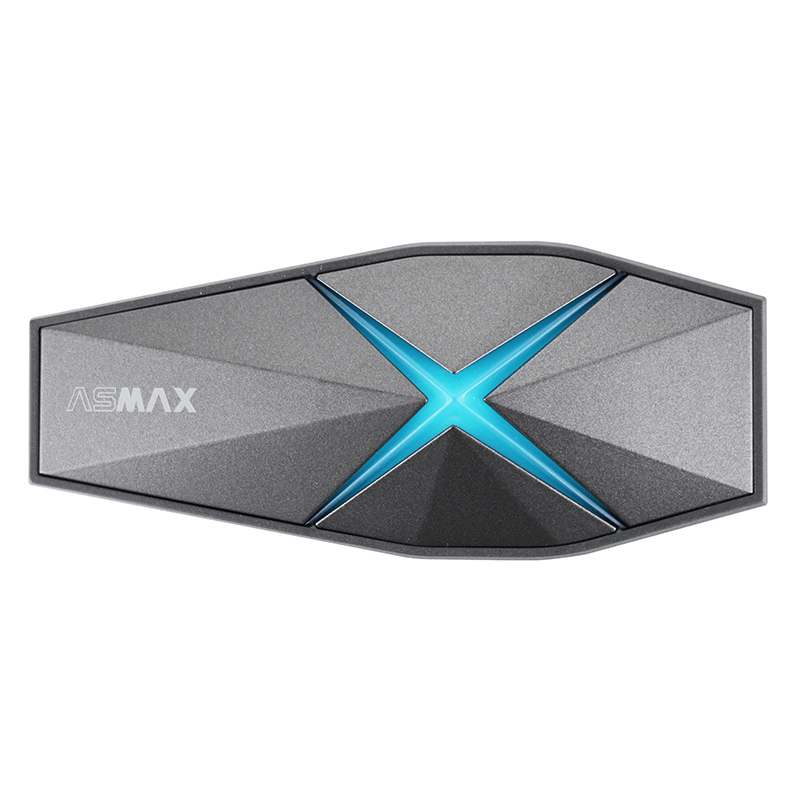 Intercom Asmax F1 plus bluetooth 5.3 jusqu’a 10 utilisateurs - 3KM portee pilote a pilote et 15KM portee technology mesh batterie 1250MAH - compatible jet, integral, et autres - vue 2
