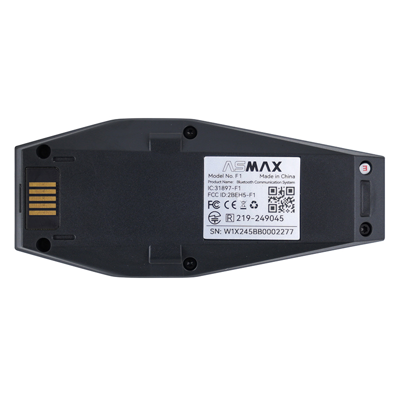 Intercom Asmax F1 plus bluetooth 5.3 jusqu’a 10 utilisateurs - 3KM portee pilote a pilote et 15KM portee technology mesh batterie 1250MAH - compatible jet, integral, et autres - vue 3