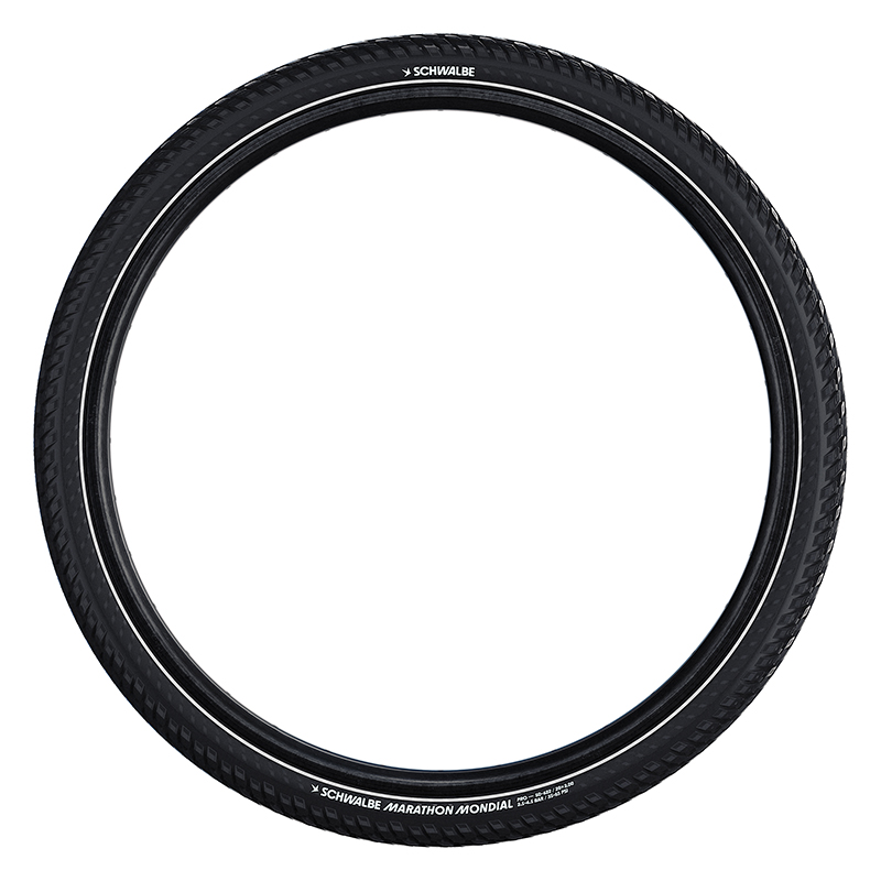Pneu VTC VAE urbain 28-29 x 1.75 Schwalbe Marathon Mondial noir TR (47-622) renfort 5 mm flanc réflex homologué VAE E50 - vue 3