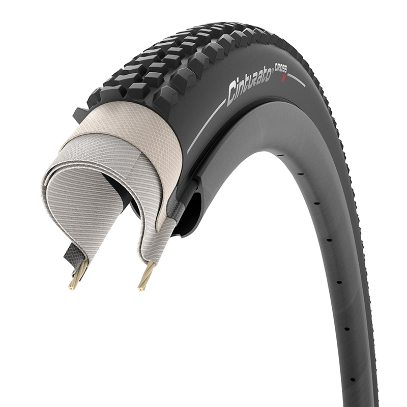 Pneu gravel Pirelli Cinturato Cross Hard 700 x 33 tubeless ready noir (33-622) - vue 4