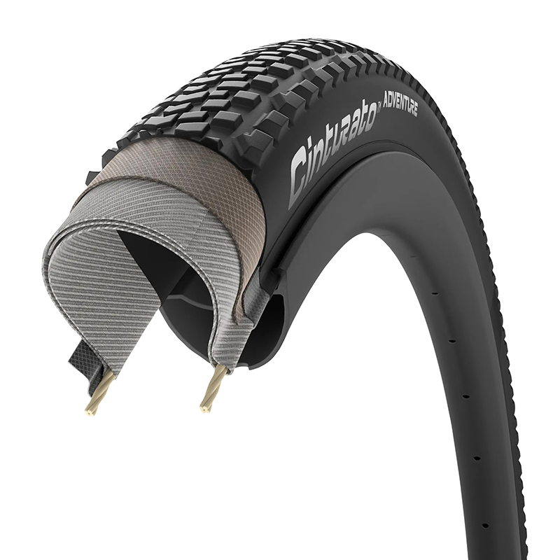 Pneu gravel Pirelli Cinturato Adventure 700 x 40 noir tubeless ready TS (40-622) - vue 4