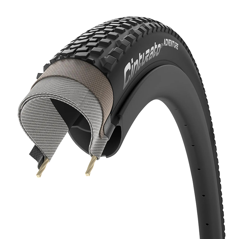 Pneu gravel Pirelli Cinturato Adventure 700 x 50 noir tubeless ready TS (50-622) - vue 4