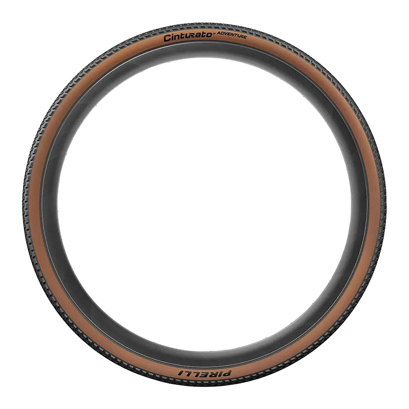 Pneu gravel Pirelli Cinturato Adventure Classic Tanwall 700 x 35 tubeless ready noir flanc marron (35-622) - vue 3