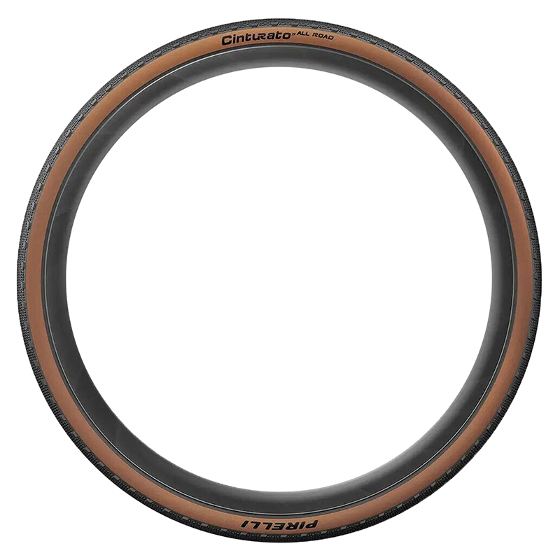 Pneu gravel Pirelli Cinturato All Road Classic 700 x 45 Tanwall noir flanc marron tubeless ready TS - vue 3