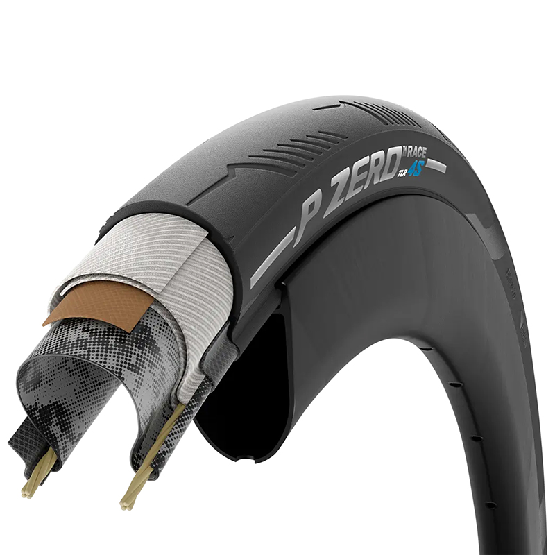 Pneu route 700 x 32 Pirelli p zero race 4S noir tubeless ready TS (32-622) - vue 4