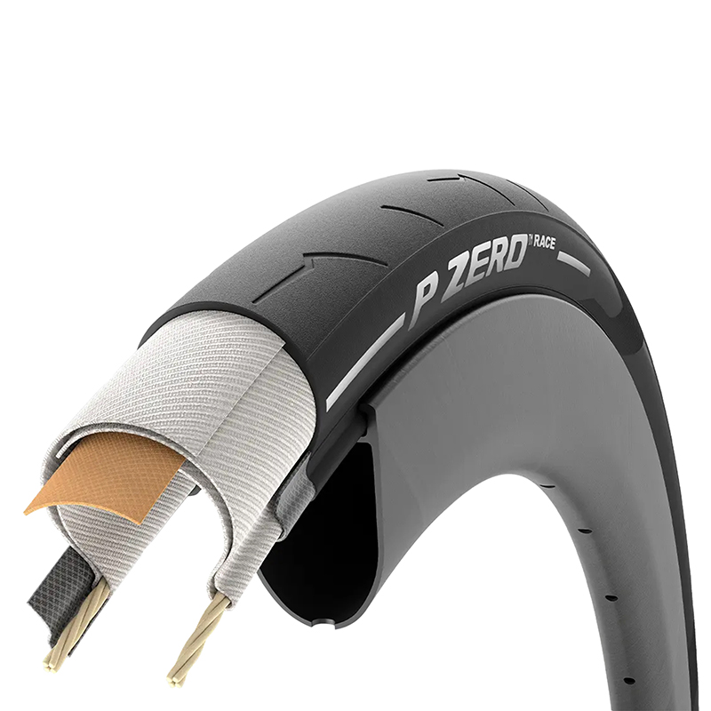 Pneu route 700 x 26 Pirelli P Zero Race noir TS (26-622) - vue 4