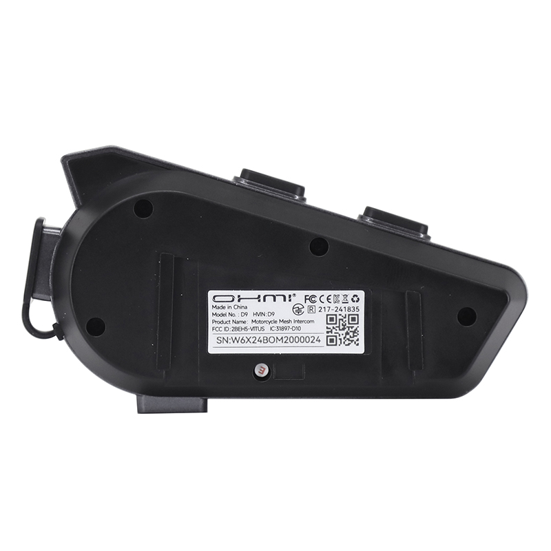 Intercom Asmax Ohmi D9 Bluetooth 5.4 gris - 6 utilisateurs 2 km - vue 4