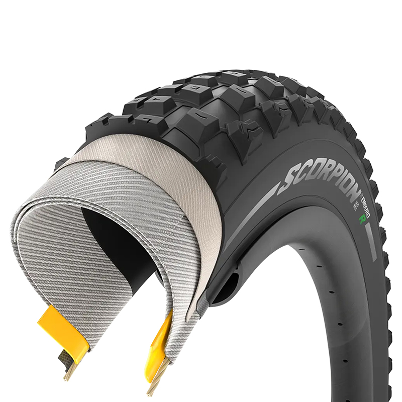 Pneu VTT 27,5 x 2,40 Pirelli Scorpion Enduro R noir tubeless ready TS roue arrière - vue 4