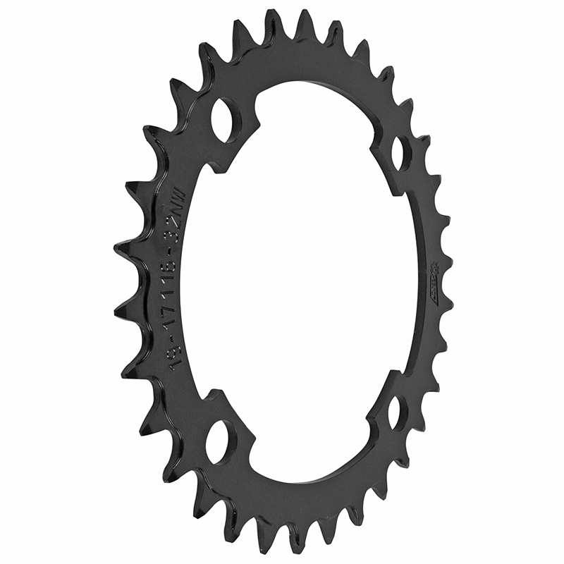 Plateau vae-e-bike 4BRA d.104 pour bosch - brose - yamaha - bafang Esjot 32DTS mono noir acier narrow wide (2.38 - 1-2X3-32" - 5.65 - 11-128") - vue 2